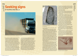 Seeking signs of Burke and Wills