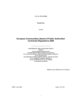 S.I. 329 of 2006 - Construction Procurement Reform