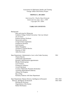 Hughes, Thomas L. - Association for Diplomatic Studies and Training