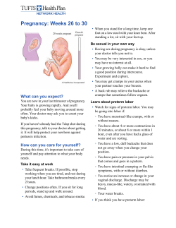 Pregnancy: Weeks 26 to 30