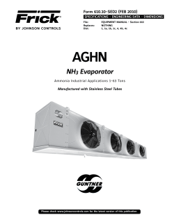 NH3 Evaporator - Johnson Controls
