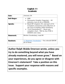 Author Ralph Waldo Emerson wrote, unless you try to do something