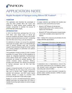 dicf230a1 - Rapid Analysis of Syngas Using Micro GC Fusion Gas