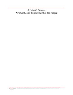 Artificial Joint Replacement of the Finger