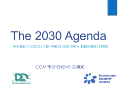 2030 Agenda Comprehensive Guide for persons with disabilities