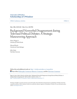 Background Nonverbal Disagreement during Televised Political
