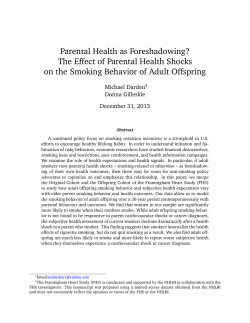 Parental Health as Foreshadowing? The Effect of Parental Health