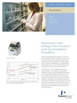 Measurement of the Enthalpy of the Overshoot at the Tg of