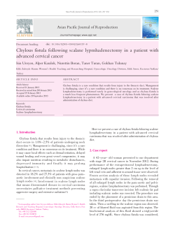 Chylous fistula following scalane lypmhadenectomy