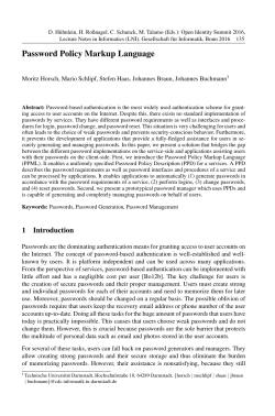 Password Policy Markup Language