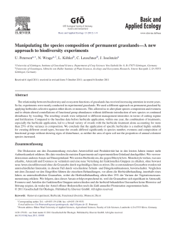 Manipulating the species composition of permanent grasslands&mdash;A