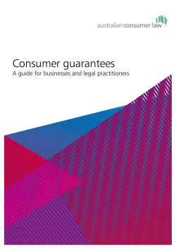 Consumer Guide - Department of Infrastructure and Regional