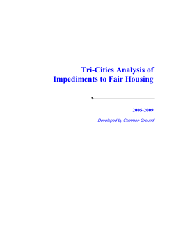 Analysis of Impediments to Fair Housing