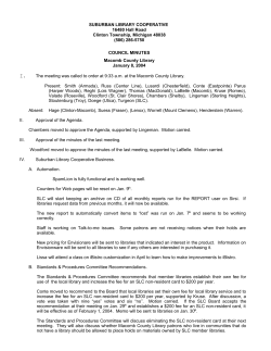 Minutes - Suburban Library Cooperative