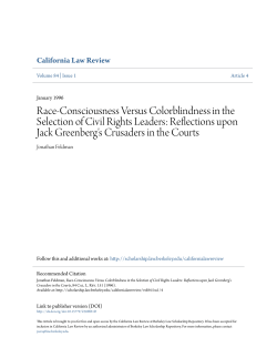 Race-Consciousness Versus Colorblindness in the Selection of Civil