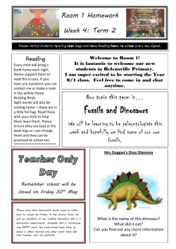 Fossils and Dinosaurs Teacher Only Day