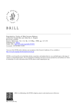 Reproductive Tactics of Male Savanna Baboons