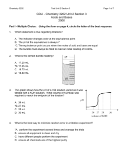 CDLI - Chemistry 3202 Unit 2 Section 3 Acids and Bases 2006