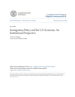 Immigration Policy and the U.S. Economy: An Institutional Perspective