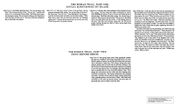 THE ROMAN TRIAL, PART ONE: INITIAL QUESTIONING BY PILATE