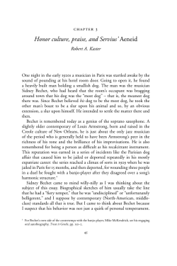 Honor culture, praise, and Servius` Aeneid