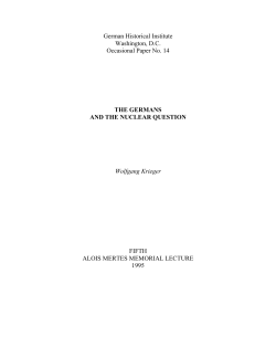 The Germans and the Nuclear Question