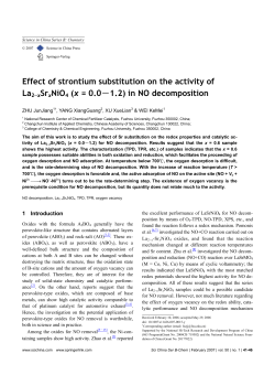 Effect of strontium substitution on the activity of La2&minus;xSrxNiO4 (x
