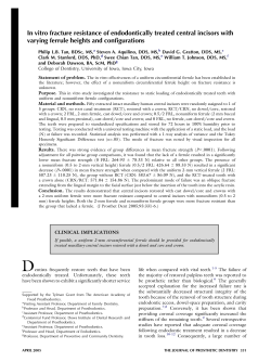 In vitro fracture resistance of endodontically treated central