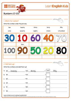 Numbers 10&ndash;100 - LearnEnglish Kids