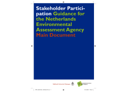 MNP rapport Stakeholder Participation Mian Document