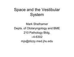 Space and the Vestibular System