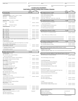Social Studies Composite Personal Course Record