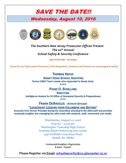 SAVE THE DATE!! - Washington Township, NJ