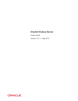 Cluster Guide - Oracle Help Center