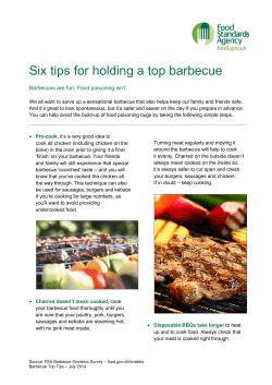 Six tips for holding a top barbecue