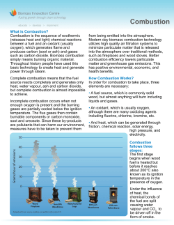 Combustion - Biomass Innovation Centre
