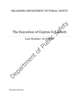 The Execution of Clayton D. Lockett