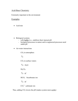Acid-Base Chemistry Examples - Civil and Environmental Engineering
