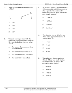 Grade 6 Mathematics Goal 2 - North Carolina Public Schools
