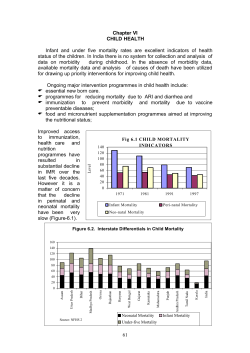 61 Chapter VI CHILD HEALTH Infant and under five mortality rates