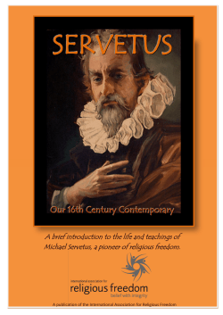 Servetus, Our 16th Century Contemporary