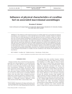Influence of physical characteristics of coralline turf on associated