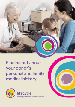 Finding out about your donor`s personal and family medical