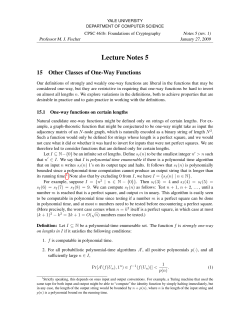 Lecture Notes 5 - Zoo