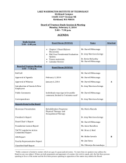 February 3 - Lake Washington Institute of Technology