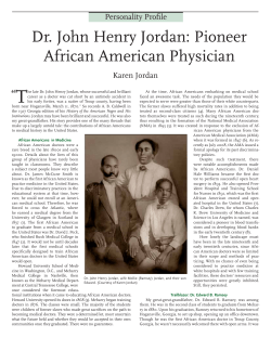 Dr. John Henry Jordan: Pioneer African American Physician
