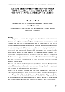 CLINICAL-DEMOGRAPHIC ASPECTS OF SCORPION STING IN AL