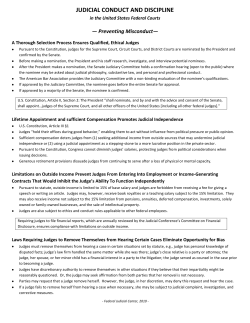 Judicial Conduct and Discipline in the United States Federal Courts
