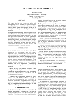 sculpture as music interface