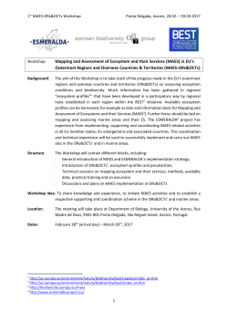 Mapping and Assessment of Ecosystem and their